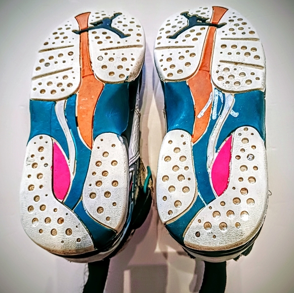 AIR Jordan 8 Retro South Beach Mid-Top Multi-Colored Sneakers Size 11C - Picture 6 of 7